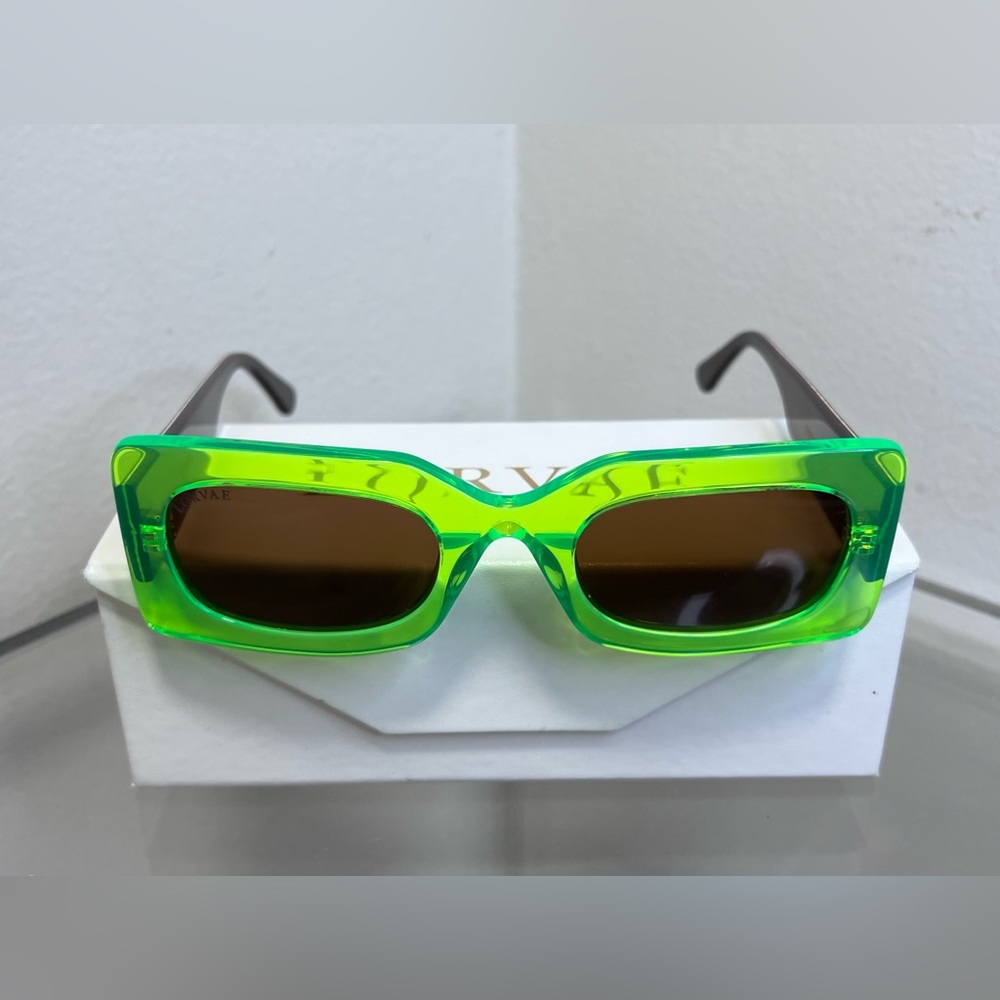 Lorvae Women’s Neon Green Sunglasses - Picture 3 of 9